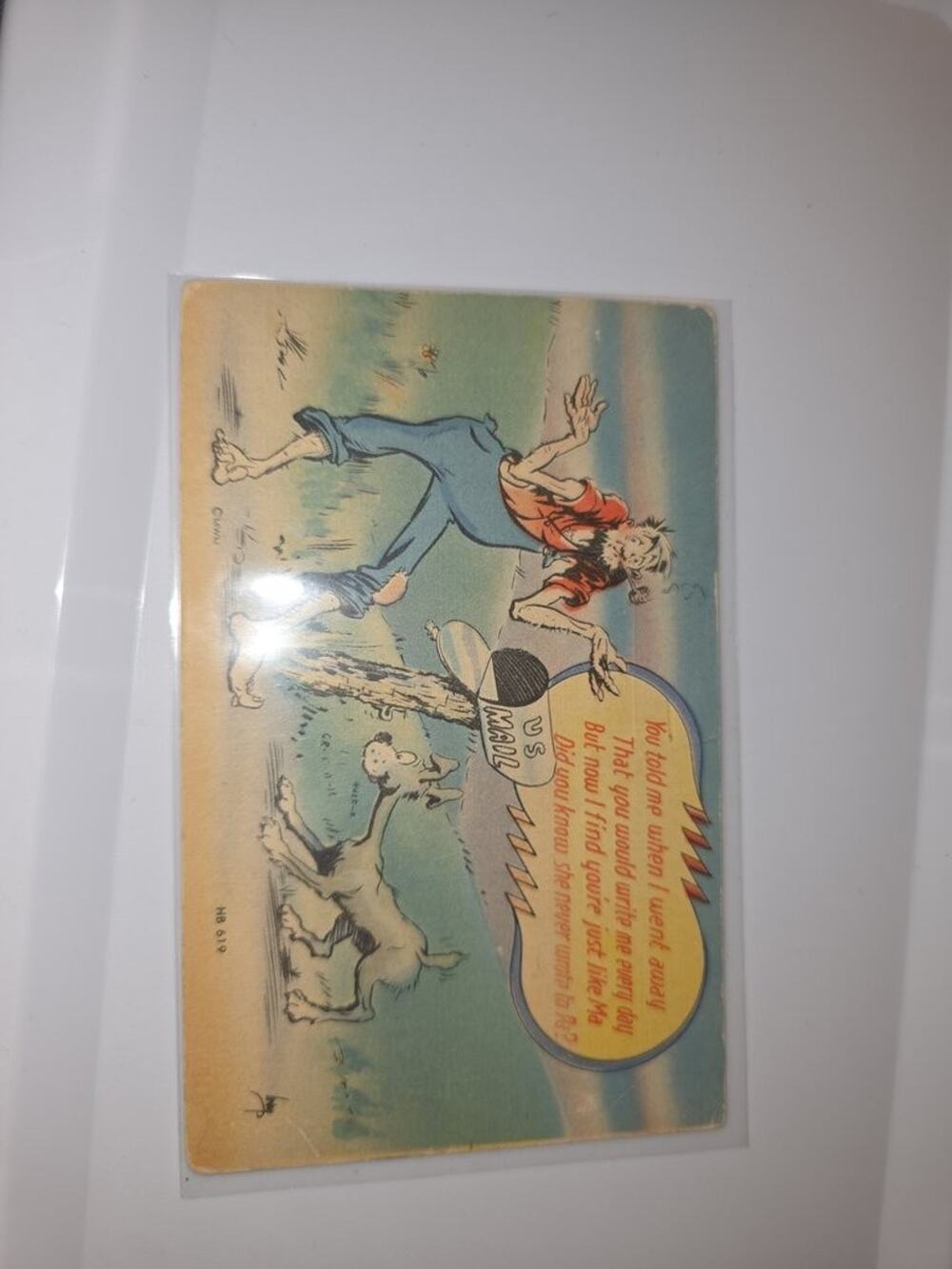 Vintage Linen Comic Postcard by Colourpicture